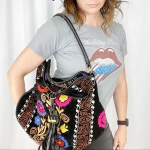 Zeyzhani Suzani Embroidered Hobo Boho Bag